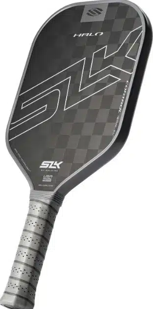 Selkirk SLK Halo Control XL elongated pickleball paddle with raw carbon fiber face